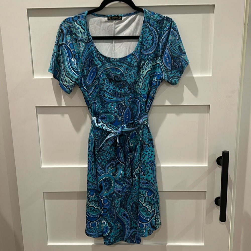 Enmain Paisley Long Sleeve Dress (S)
